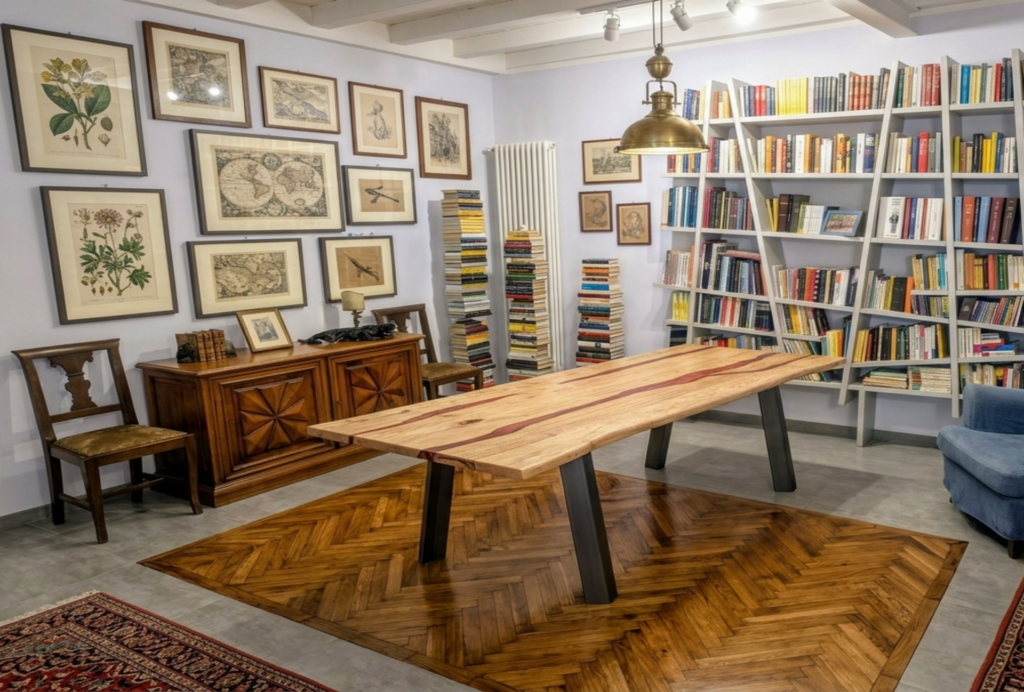 Tavolo in legno e resina su misura Torino