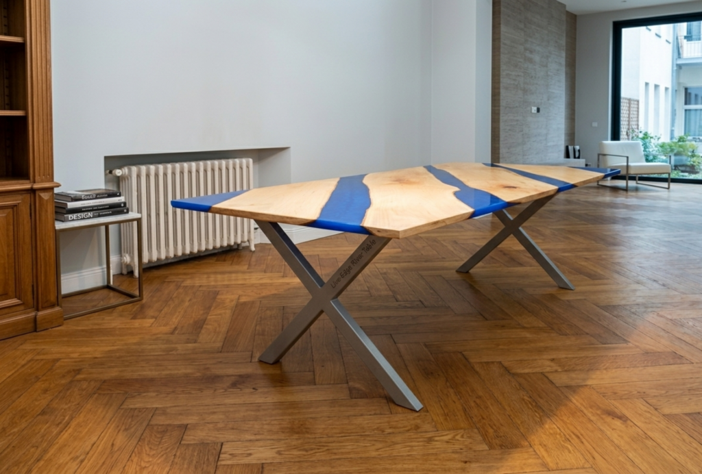 Tavolo in legno e resina su misura Torino